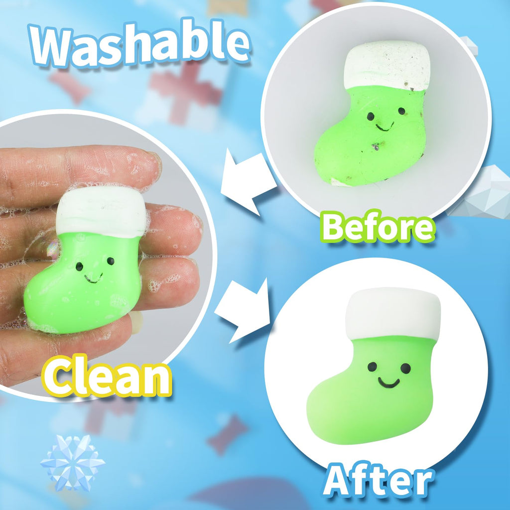 Advent Calendar 2024,Luminous Mochi Christmas Countdown 24 Days Cute Relief Stress Squishies Animals Party Favors For Girls Boys