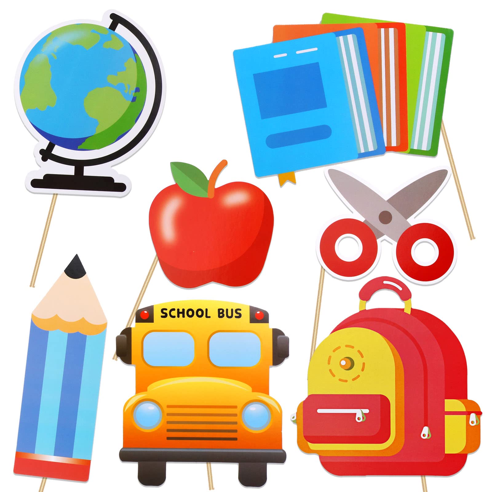Howaf Back To School Photo Booth Props, 25 Pieces First Day Of School Party Decorations For Kindergarten Kids And Teens, Cute Se