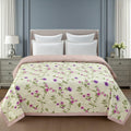 D Imports Floral Print Soft Reversible Ac Quilt, Dohar, Comforter King Size With Ultrasonic Thread Free Pattern, Double Bed Size