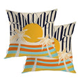 Baonews Summer Pillow Covers, Hello Sunshine Pillow Sun Pillow Palm Trees Pillow Case Lines Throw Pillows Digital Blended Hidden
