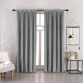 Nanbowang Velvet Blackout Curtains Rod Pocket 108 Inches Long Light Blocking Gray Window Curtain Panels Set Of 2 Heat Insulated