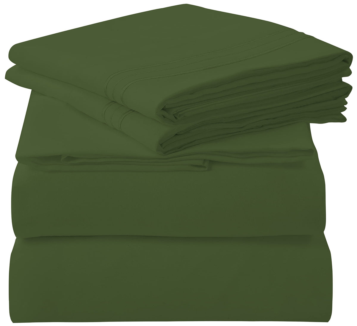 Royale Linens - 4 Piece King Cal Bed Sheet - Soft Brushed Microfiber 1800 Bedding Set - 1 Fitted Sheet, 1 Flat Sheet, 2 Pillow C