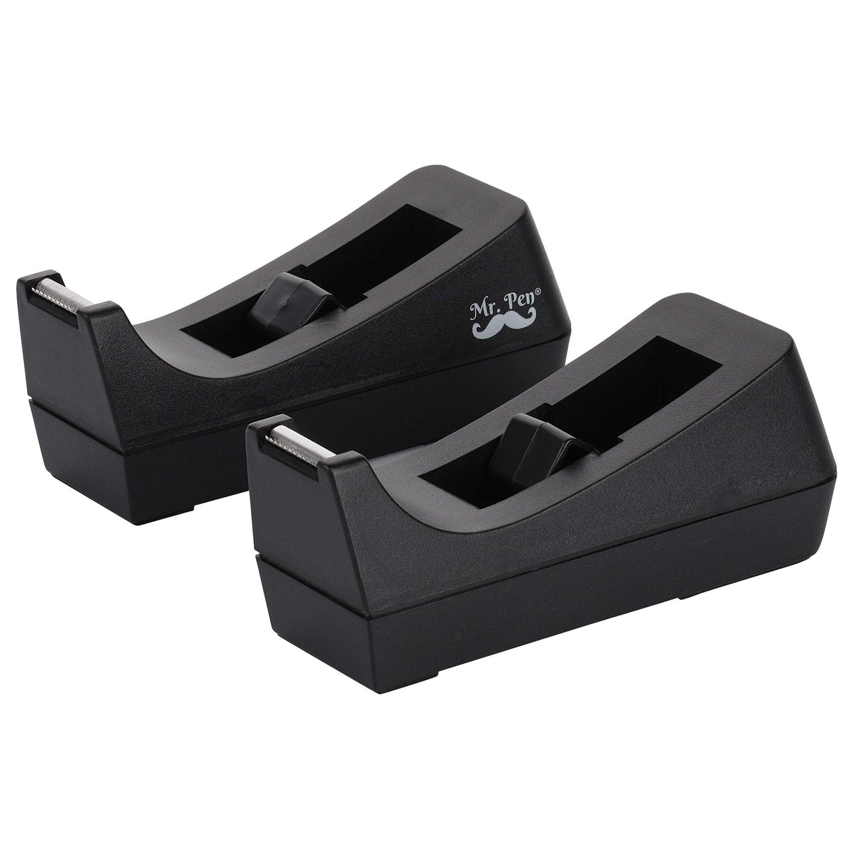 Mr. Pen- Tape Dispenser, Pack Of 2, Tape Dispenser Desk, Office Supplies, Desk Supplies, Tape Holder, Tape Dispensers, Black Tap