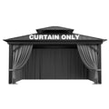 Pakunoda Gazebo Curtain Replacement Universal 4-Panel Sidewalls 12' X 14', Outdoor Privacy Curtains With Double Zipper, Replacem