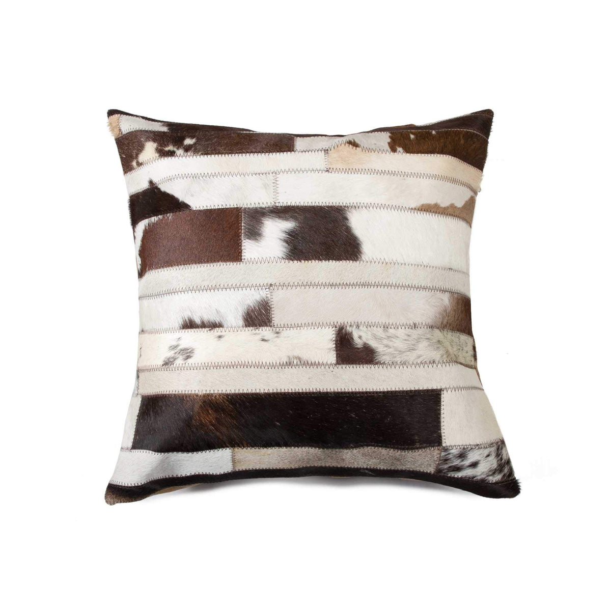 HomeRoots Kitchen 18' x 18' x 5' Hand Tufted Chocolate and Natural Throw Pillow