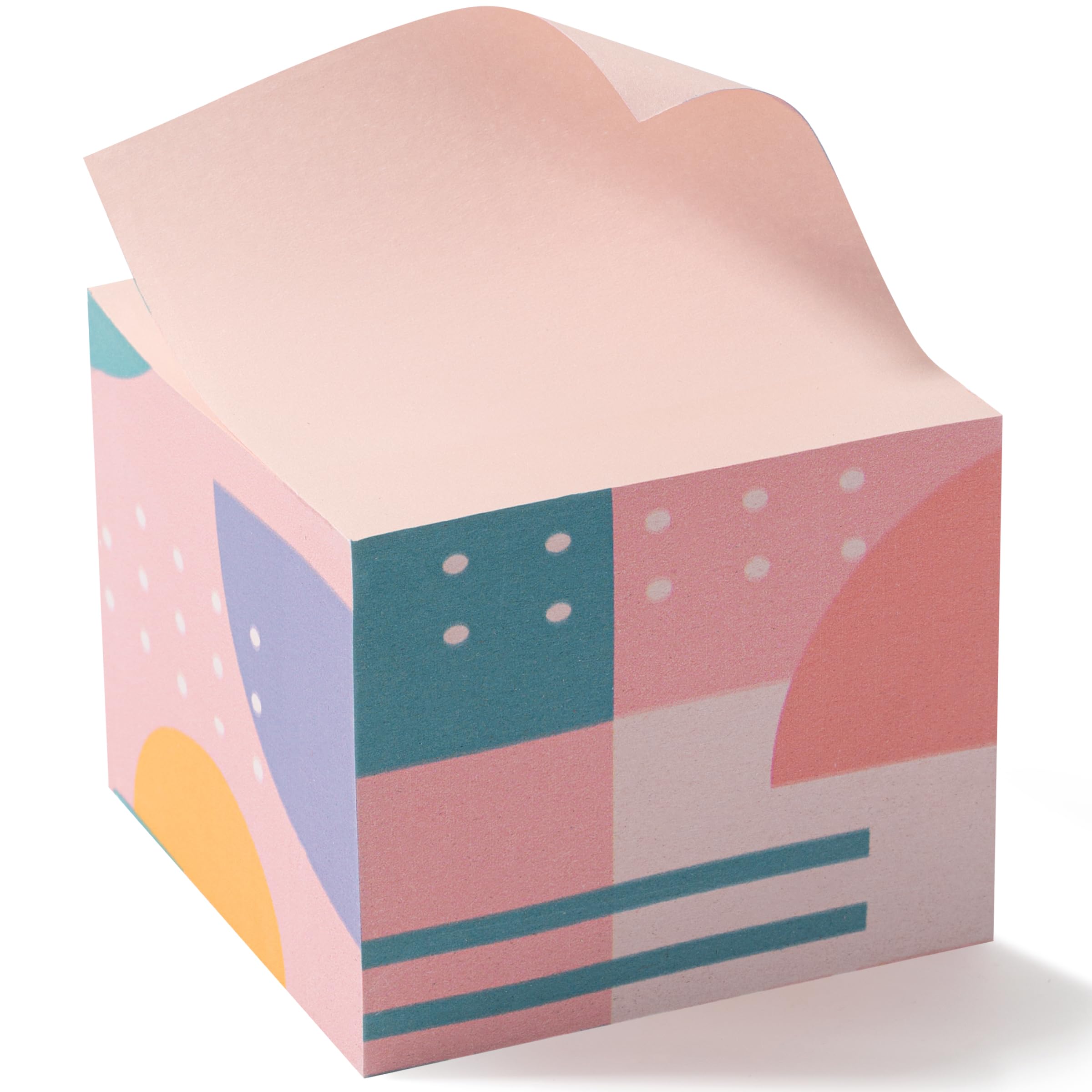 Mr. Pen- Sticky Note Cube, 3   X3   , 500 Sheets, Kaleido Bloom, Sticky Cubes, Memo Cube, Cube Sticky Note, Cube Self-Stick Note