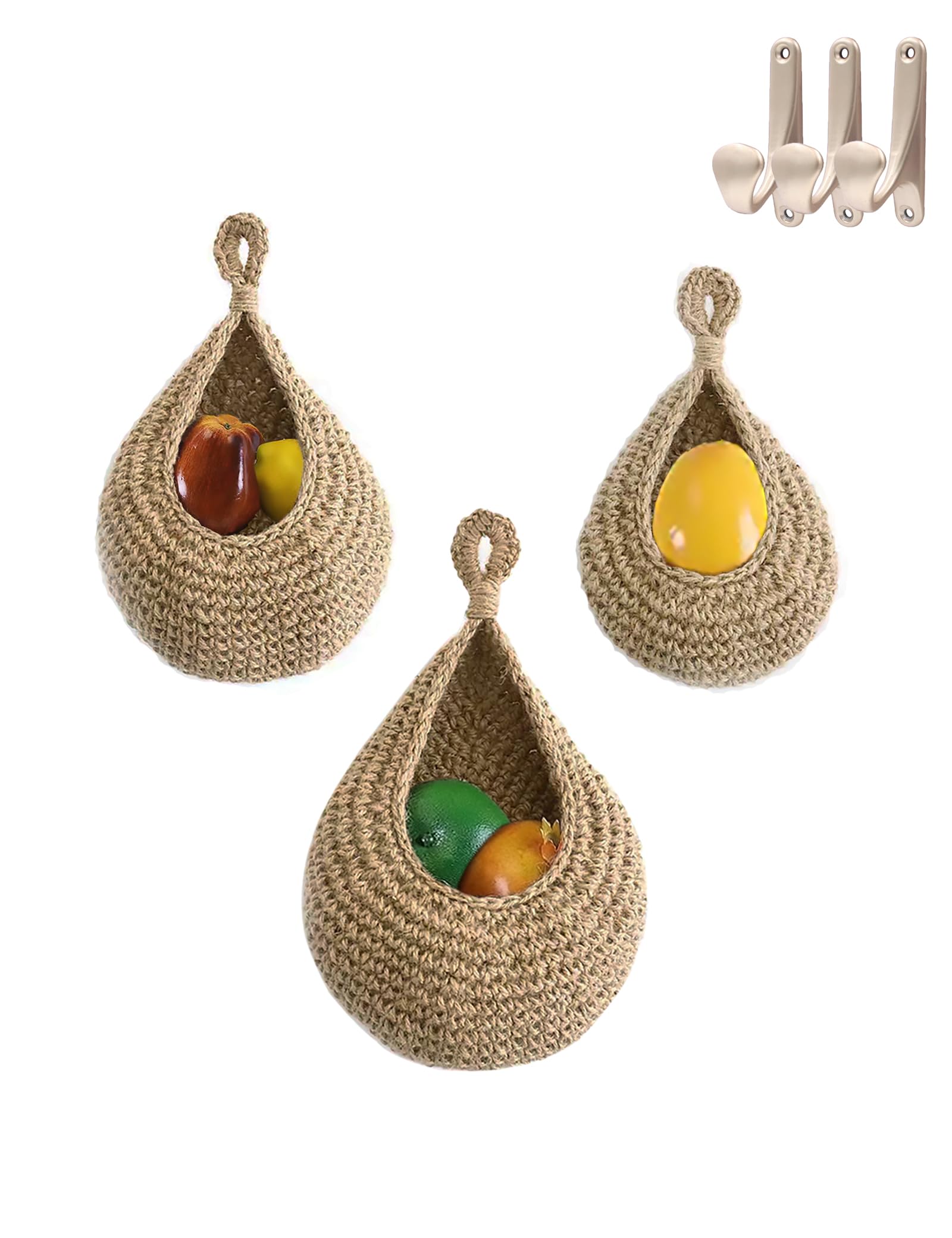 Hanging Fruit Baskets For Kitchen, Hanging Basket For Pantry Hanging Wall Vegetable Fruit Baskets Potato Garlic Onion Storage Ha