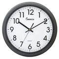 Impecca WCW12M1 Non Ticking Sweep Movement 12 Wall Clock (Metallic Grey)