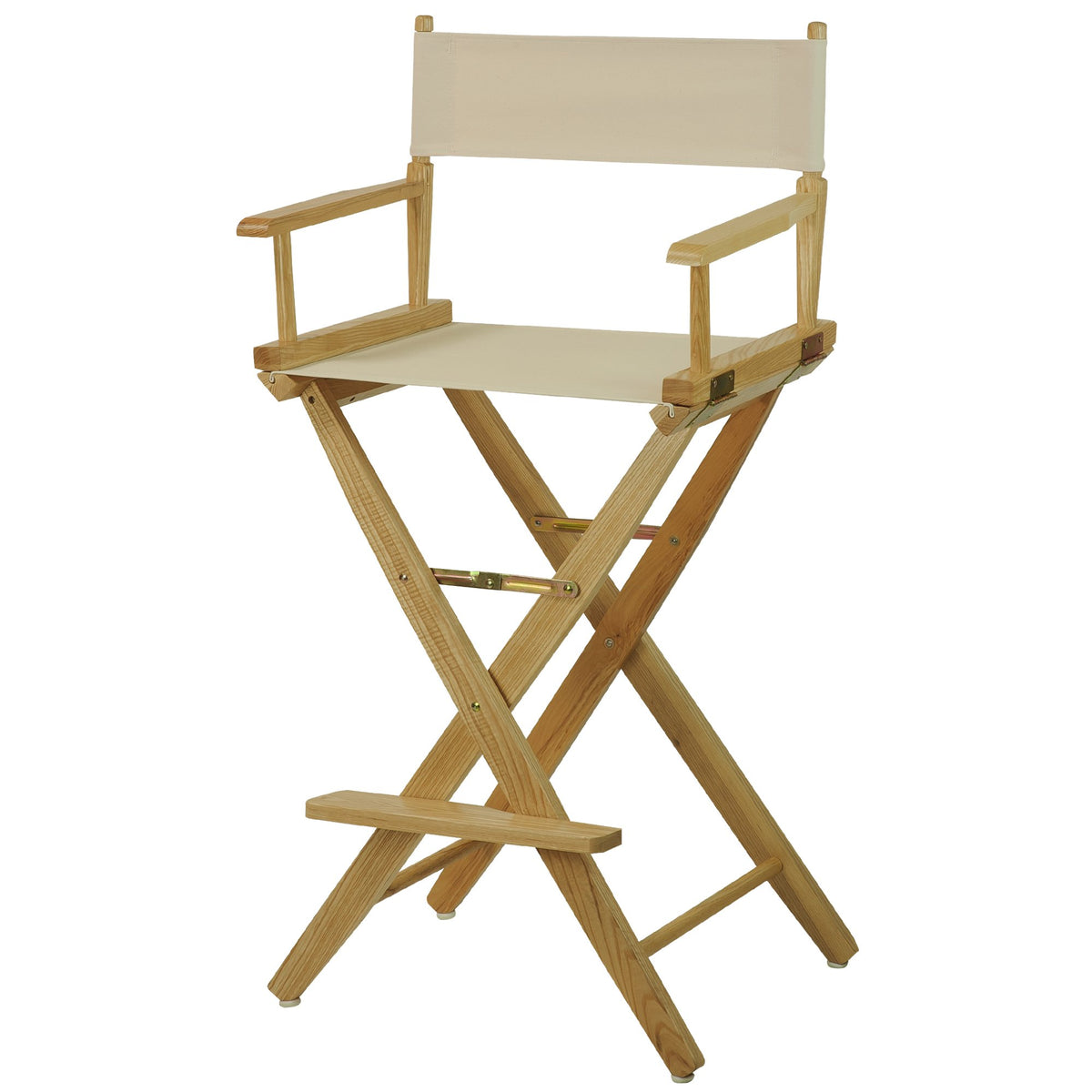 American Trails Extra-Wide Premium 30&quot; Director's Chair Natural Frame with Natural Canvas, Bar Height