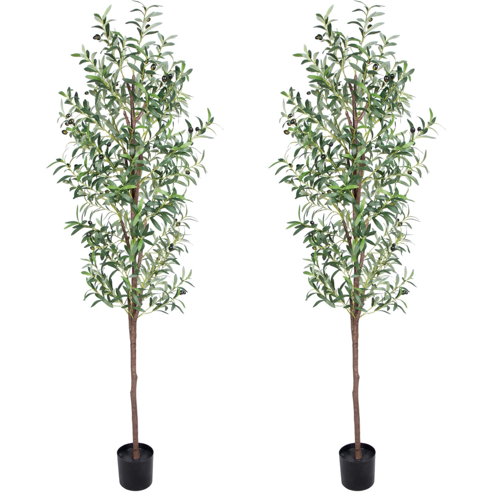 Cetrd Artificial Olive Tree, 6Ft Tall Faux Olive Trees 72In Outdoor Fake Potted Silk Plant With Trunk And Realistic 648 Leaves A