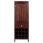 Ergode Wood 3-Pc Brooke Cupboard Set | French Country Charm | Modern Convenience | Solid & Composite Wood | Walnut Finish | Assembly Required (94412-VV)