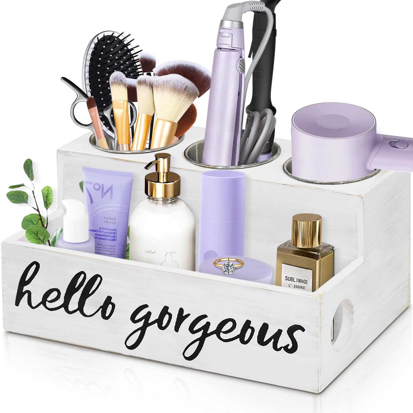 Unistyle Hair Dryer Holder Counter,Hair Tool Organier,Hair Accessories Organizer for Bathroom Counter Storage,Hair Organizer Sto