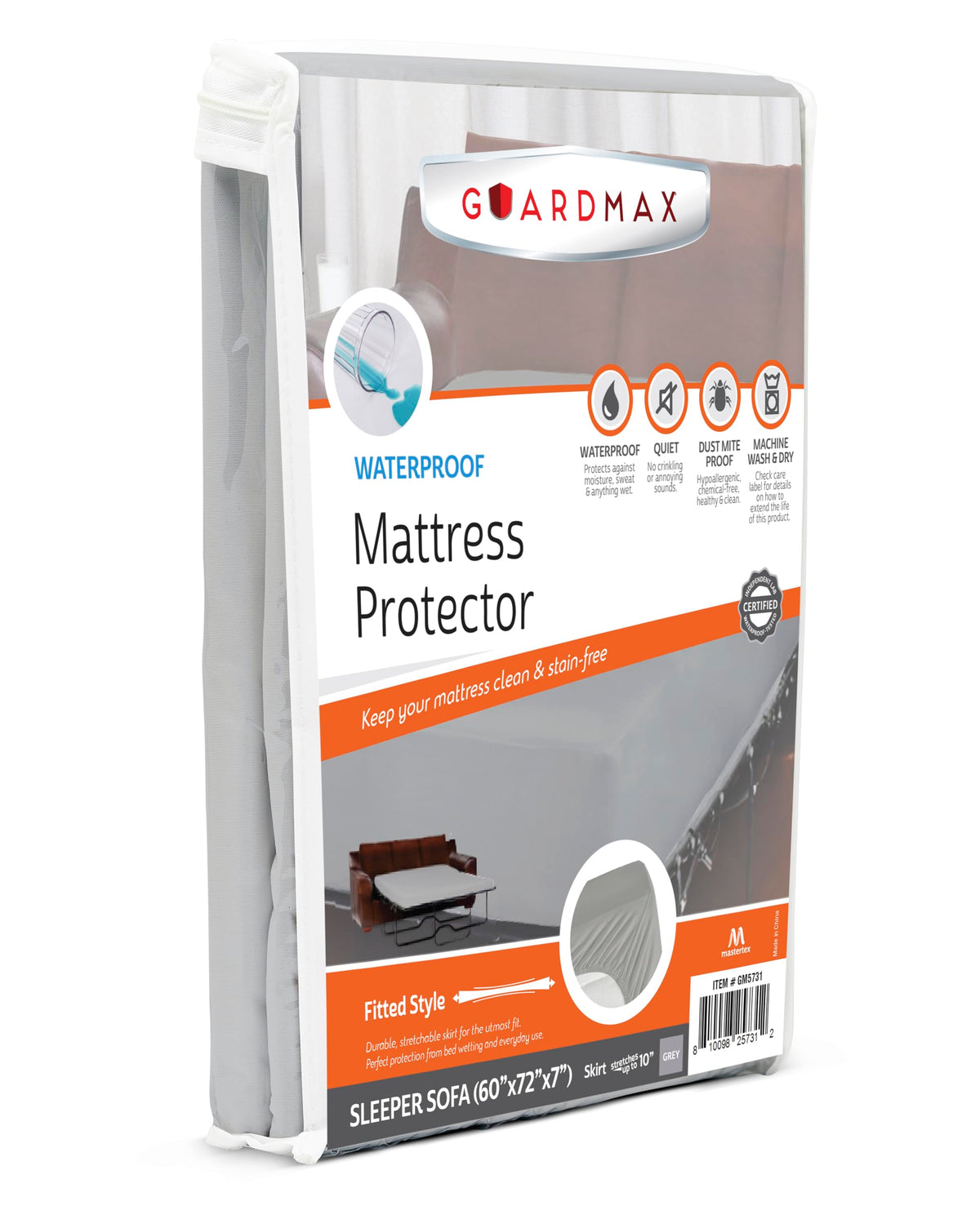 Guardmax Sleeper Sofa Waterproof Mattress Protector - Ultra Soft And Hypoallergenic Mattress Protector - Protects Mattress From
