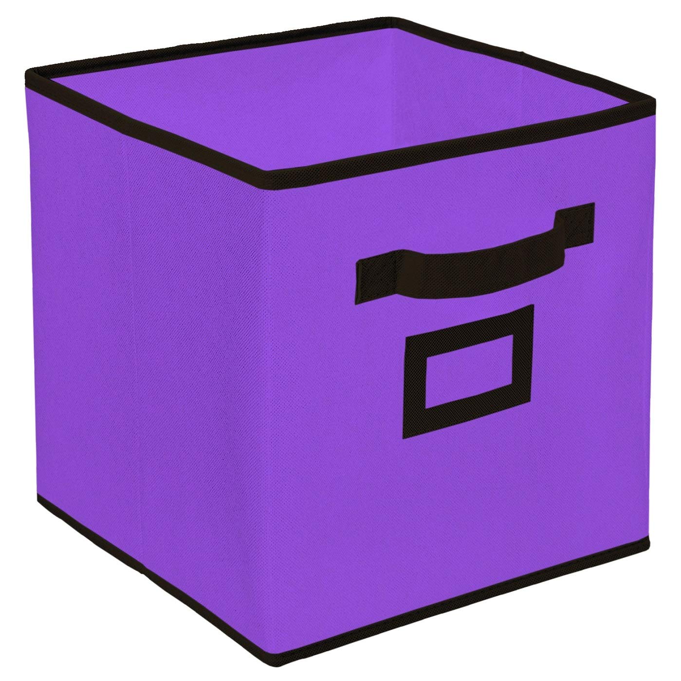 Kuber Industries Non Woven Small Foldable Storage Organiser Cubes/Boxes (Purple)  Ctgtc035155