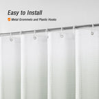 Gibelle Sage Green Shower Curtain, Ombre Shower Curtains For Bathroom, Waffle Weave Textured Fabric Shower Curtain Set With Hook