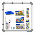 YAJNAS Non Magnetic 2x2 Feet Double Sided White and Chalk Board Both Side Writing Boards, one Side White and Reverse Side Chalk 