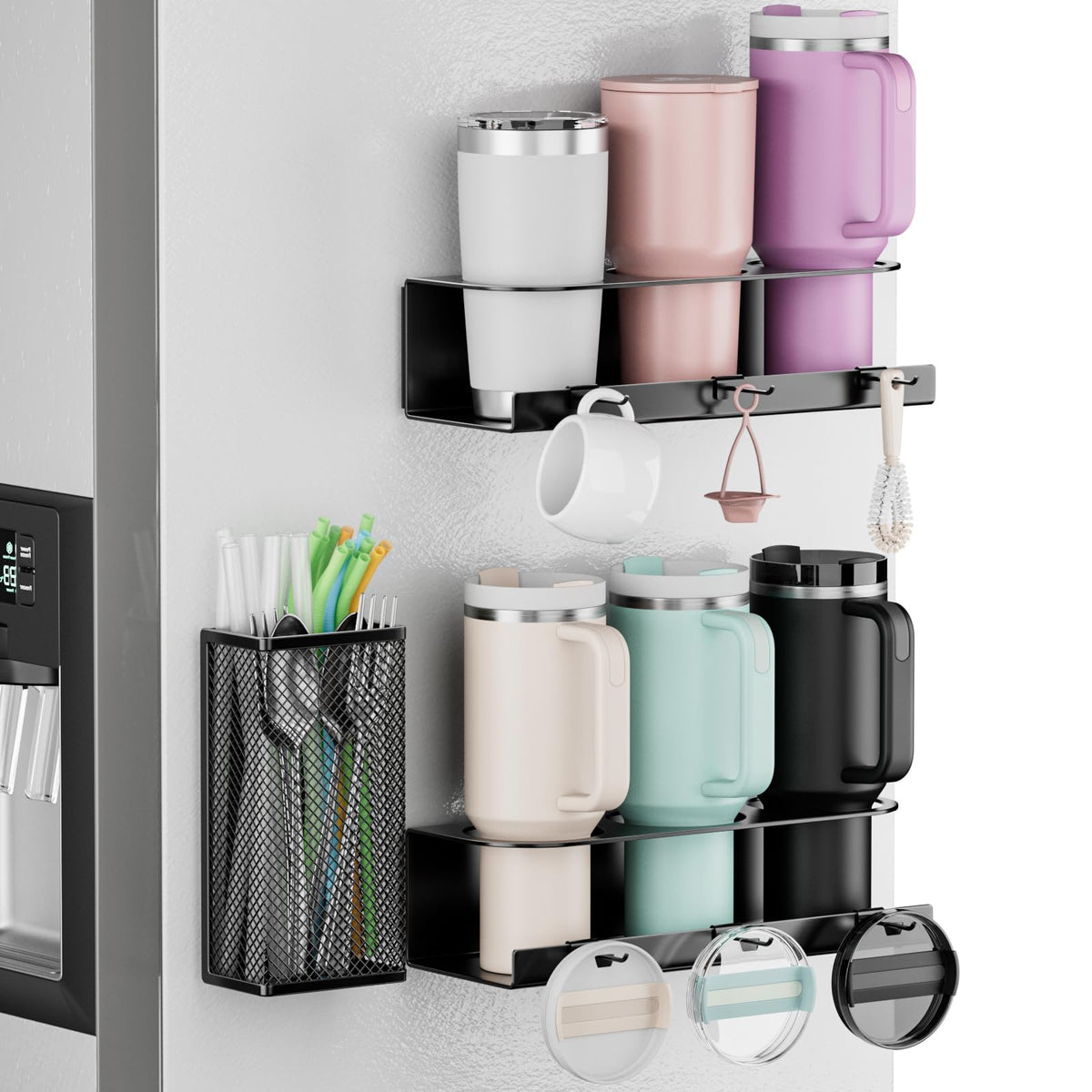 Magnetic Stanley Cup Holder for Fridge  2 Pack 30oz 40oz Tumbler Holder