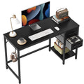 CubiCubi Computer Desk with 2 Drawers, 40 Inch Small Home Office Desk Study Writing Table, Brown