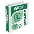 Samsill Plant-Based 3 Inch Durable Round Ring, Made In Usa, View Binder, Eco-Friendly, Usda Certified Biobased, Single, White