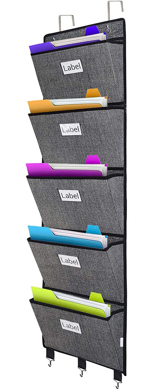 Homyfort Over The Door File Organizer Hanging File Folders, Wall Organizers And Storage For Mail, Magazine, Notebooks, Planners,