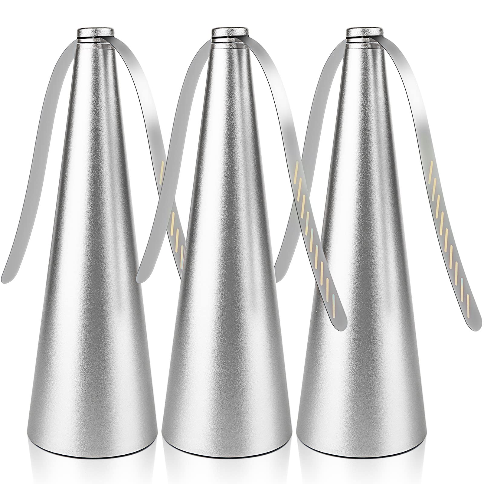 Piaopiaoniu 3Pcs Fly Fan For Outdoor Table Picnic Fly Fan And Food Fan Indoor Outdoor Meal For Party,Silver