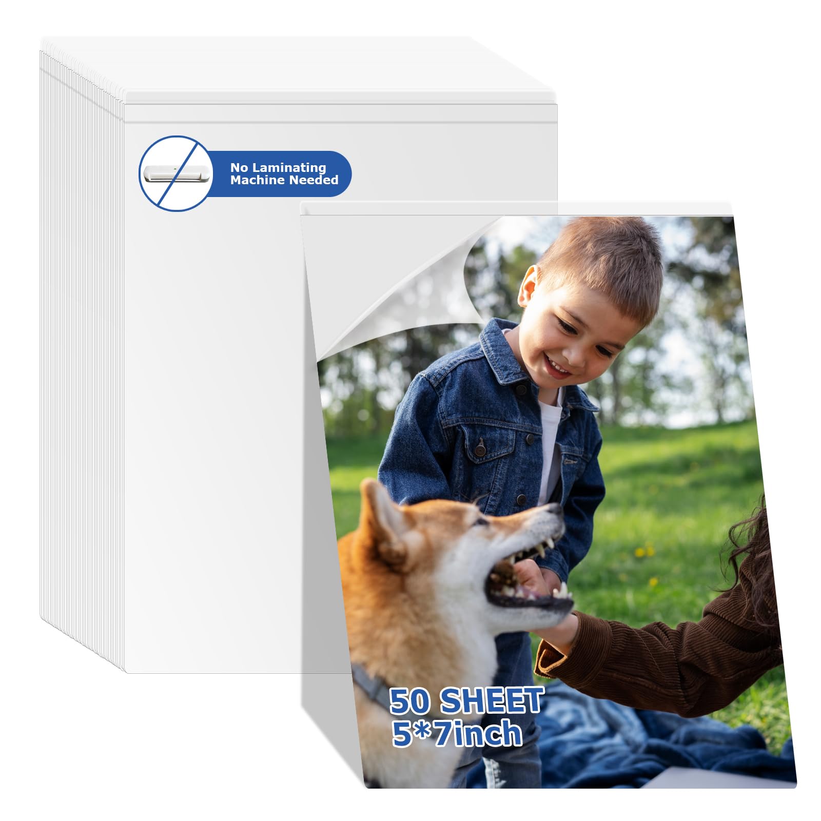 Dlugopis 50 Sheets Self Seal Laminating Pouches 5X7 Self Adhesive Laminating Sheet No Heat No Laminating Machine Needed For Phot