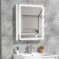 HAUSCHEN HOME 32 x24Inch LED Medicine Cabinet Mirror with Lights for Bathroom, Defogger,Stepless Dimmable,3000K/5500K Color Temp