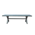 Gdfstudio Modern Outdoor Aluminum Dining Bench, Dark Gray