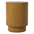 Eden Collection Fiberglass Outdoor Side Table in Black