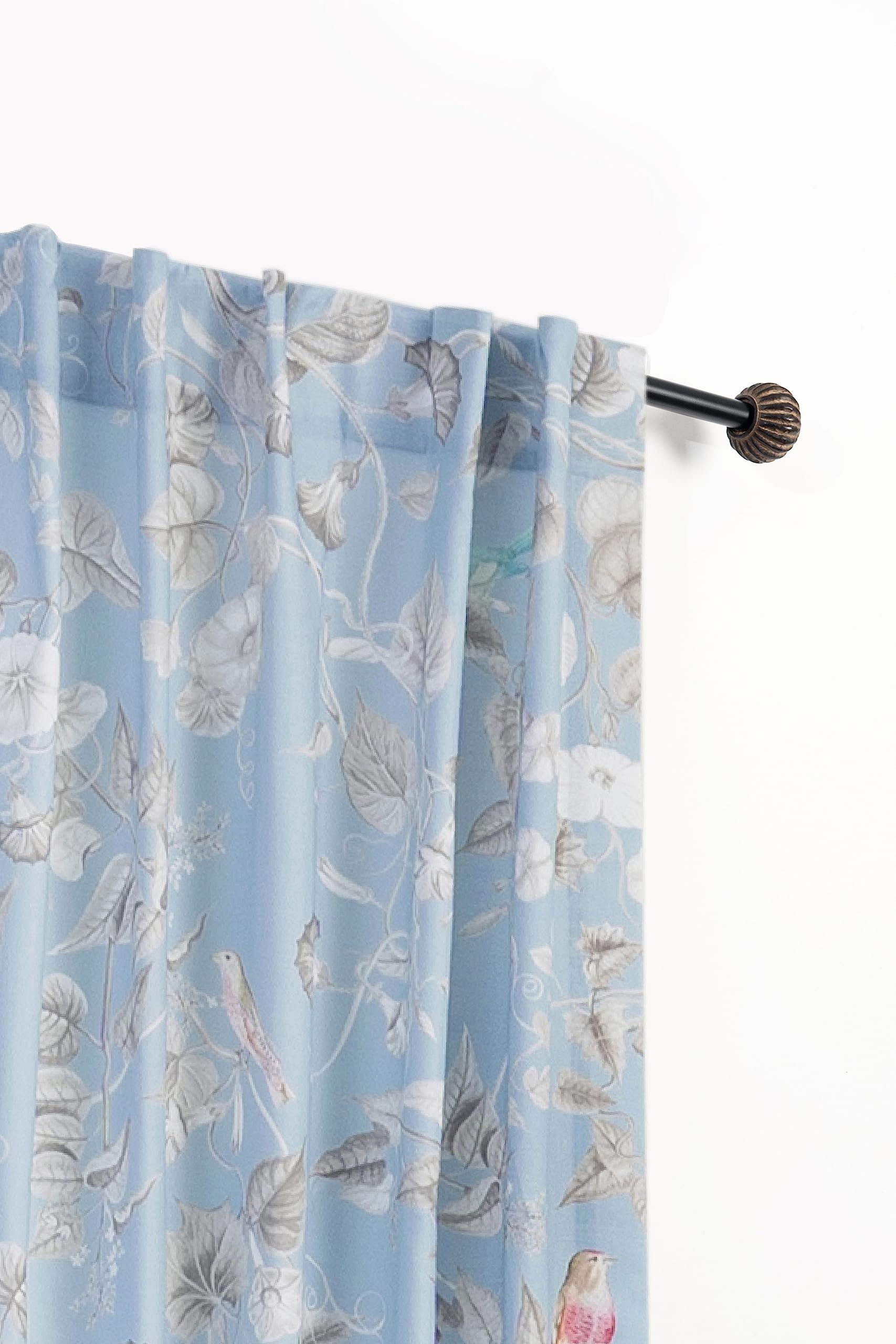 Maison D' Hermine Curtain 100% Cotton 50''X124'' Curtains 2 Panel Easy Hanging With A Rod Pocket & Loop For Kitchen, Bedrooms &