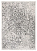SAFAVIEH Evoke Collection 51 x 76 Ivory/Grey EVK256F Oriental Distressed Non-Shedding Living Room Bedroom Area Rug