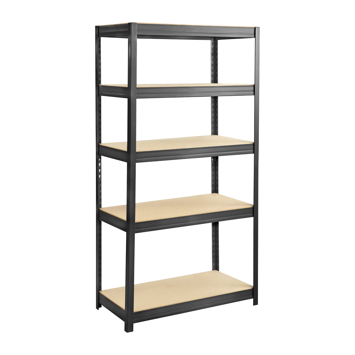 Safco Products 6245BL Boltless Steel & Particleboard Shelving 36&quot; W x 18&quot; D x 72&quot; H with 5 Shelves, Black