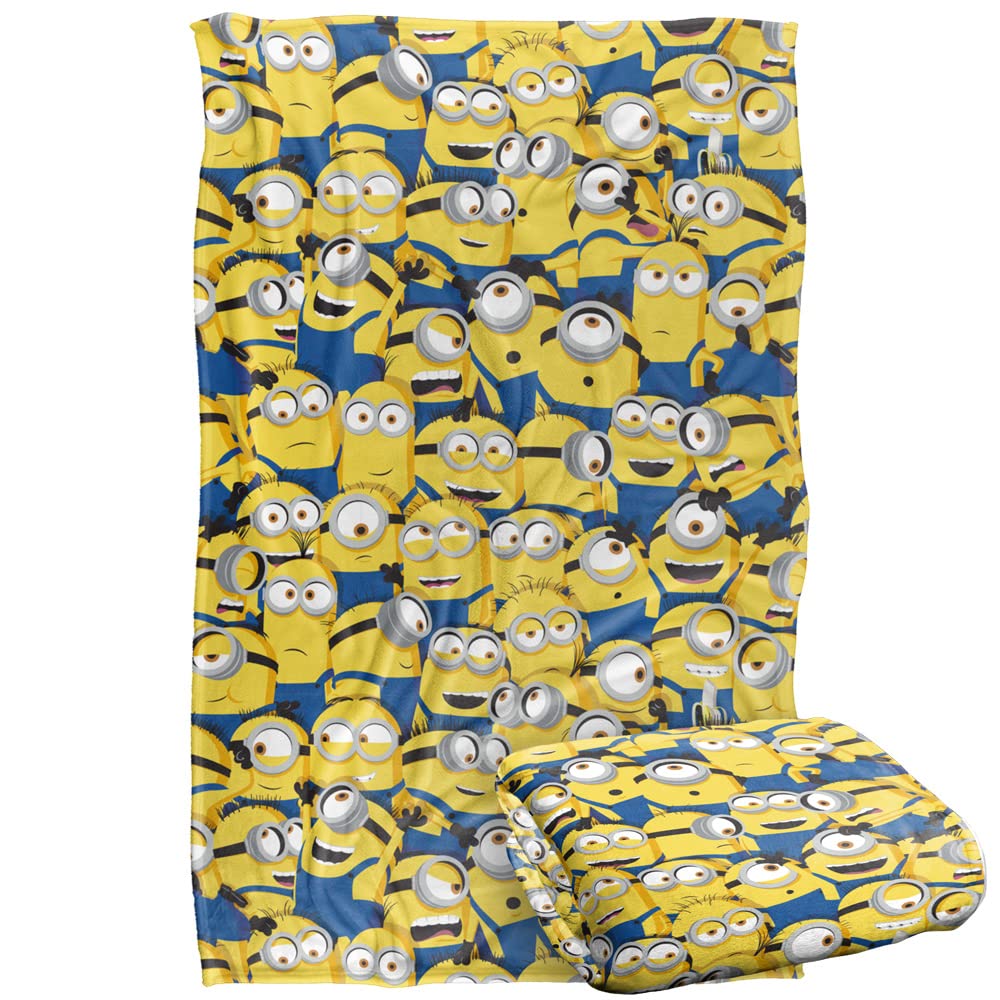 Minions Blanket, 36'X58', Minion Group Silky Touch Super Soft Throw Blanket