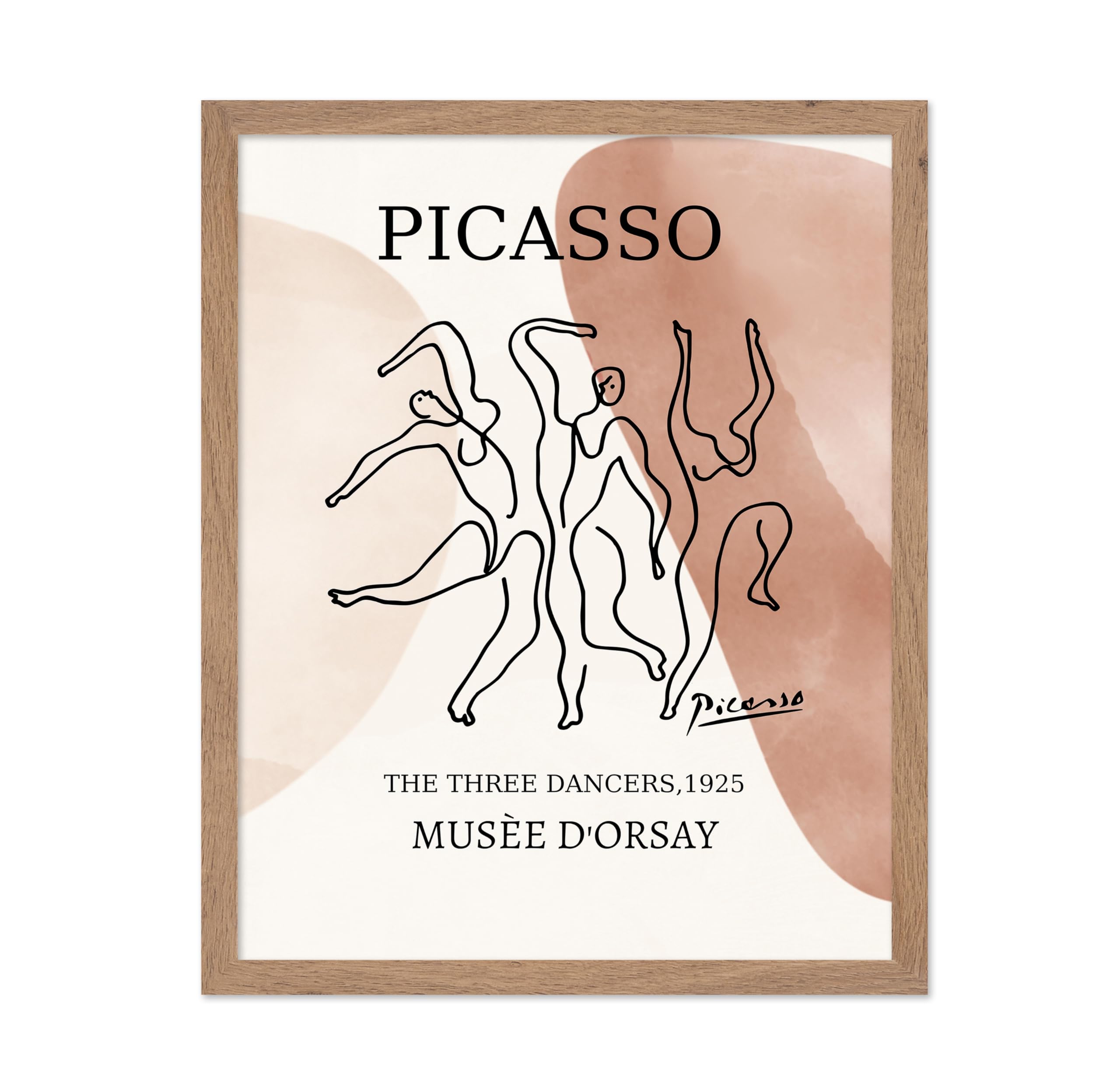 Poster Master Vintage Picasso Poster - Retro Minimalist Print - Gift for Artist, Housewarming - Three Dancers, Line Drawing, Abs