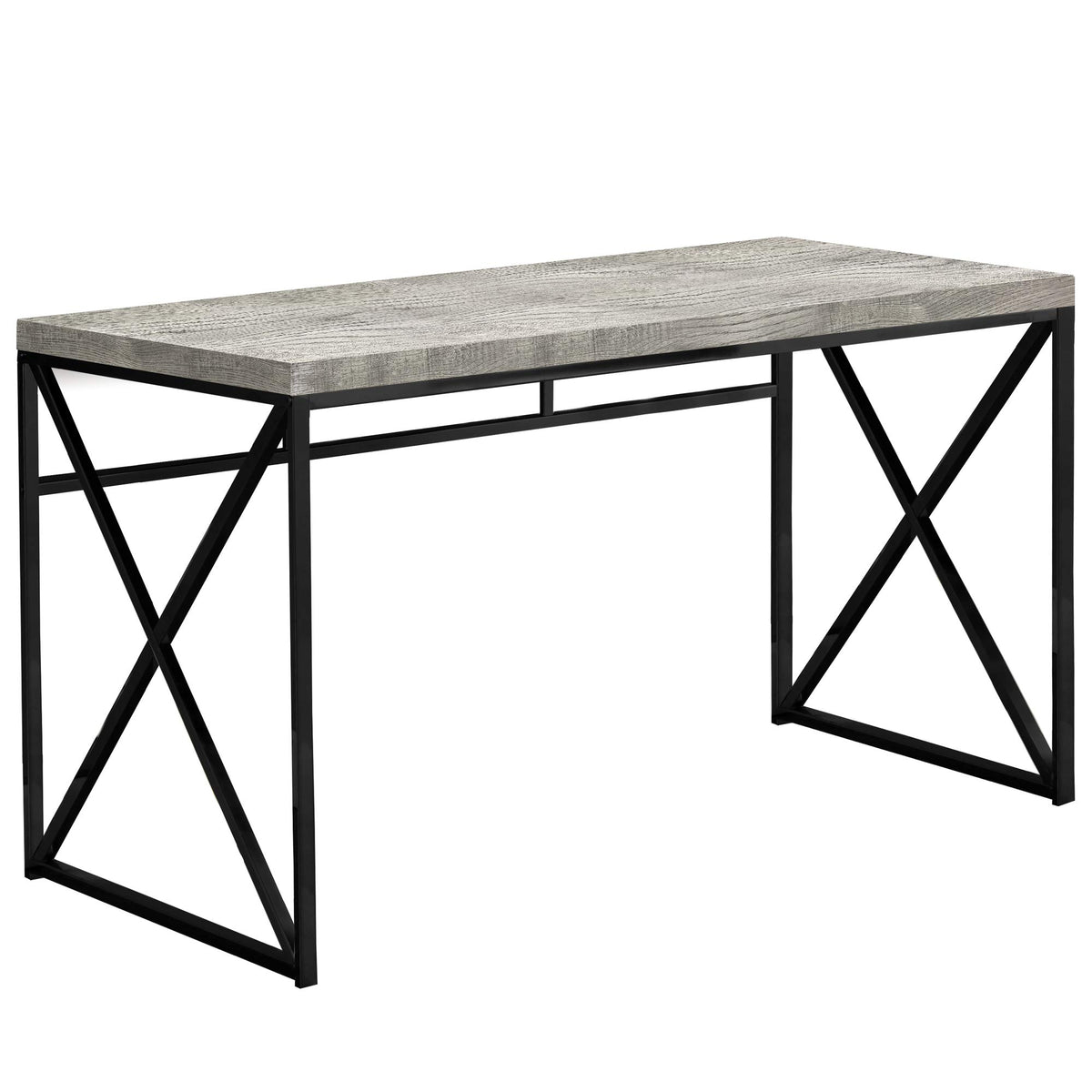 23.75' x 47.25' x 29.75' Grey Black Particle Board Metal Computer Desk