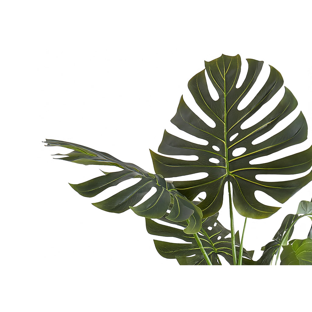 Monarch Specialties I 9548 Artificial Plant, 55' Tall, Monstera Tree, Indoor, Faux, Fake, Floor, Greenery, Potted, Real Touch, Decorative, Green Leaves