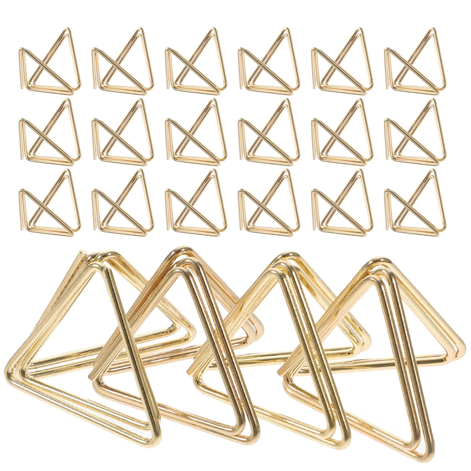 Tofficu 30Pcs Three-Dimensional Paper Clips, Small Paperclip Aluminum Alloy Triangular Paperclip For Note, Card, Home, School