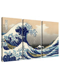 ELITEART-The Great Wave Off Kanagawa by Katsushika Hokusa Oil Painting Reproduction Giclee Wall Art Canvas Prints Size:36x24