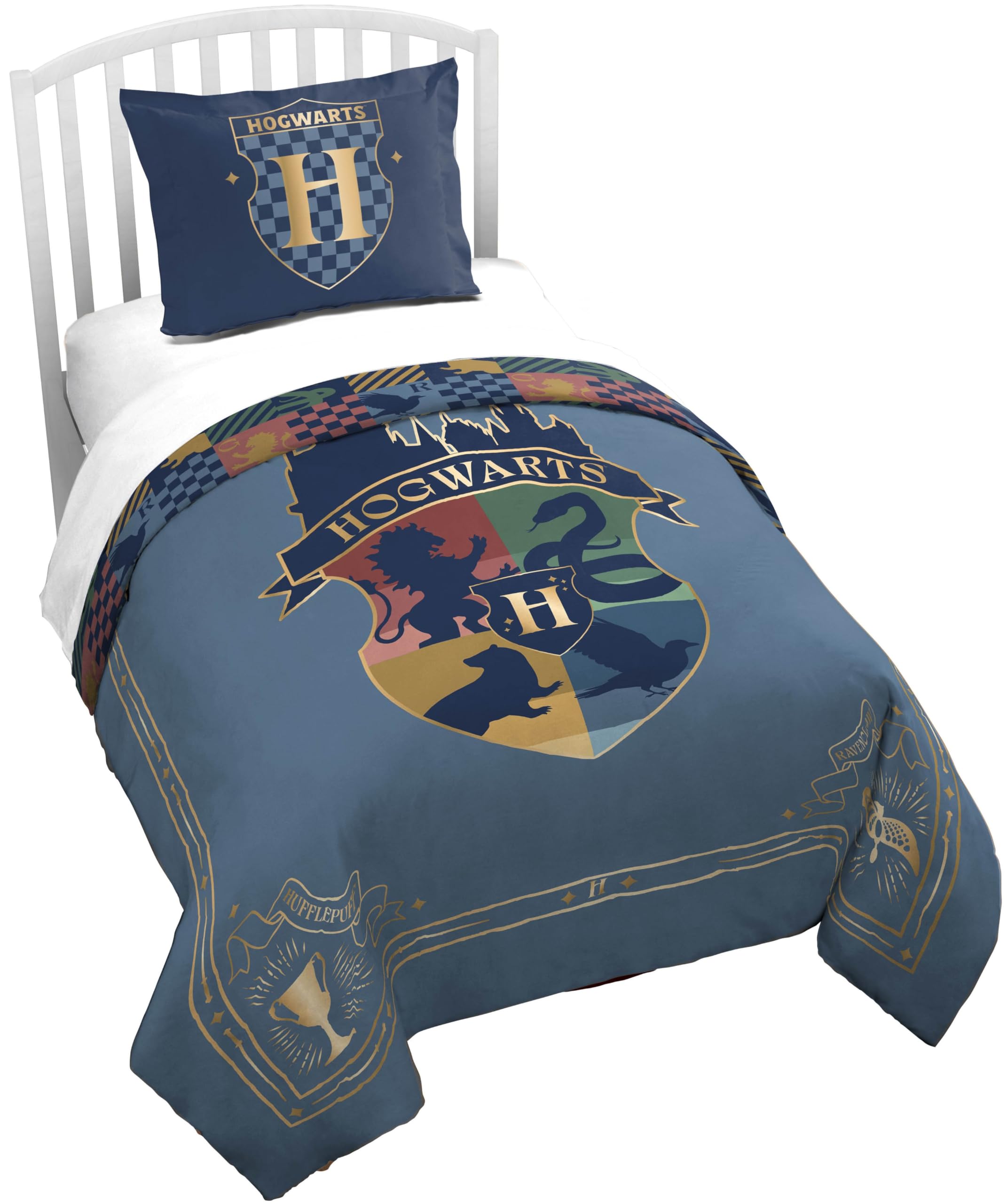 Jay Franco Duvet Cover Set - 2 Piece Comforter Cover And Sham Set, Super Soft Cozy Kids Bedding (Insert Not Included) Blue - Har