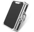 Sooez Combination Lock Clipboard Case, Heavy Duty Clipboard With Storage, Aluminum Locking Briefcase With Handle, Storage Clipbo