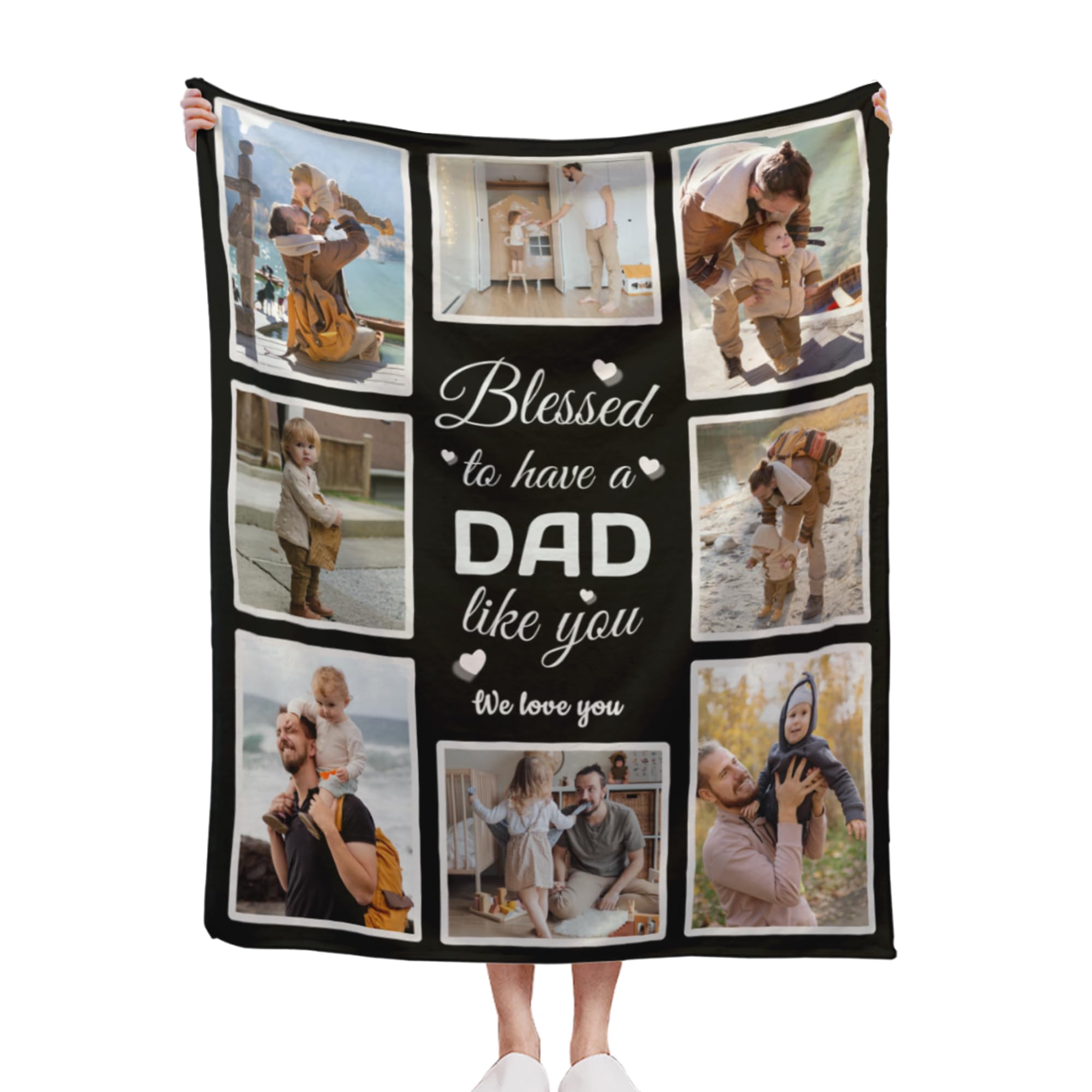 Huglazy Gifts For Dad Personalized Custom Customized Blankets With Photos Gifts For Happy Fathers Day Birthday Gifts With Photos