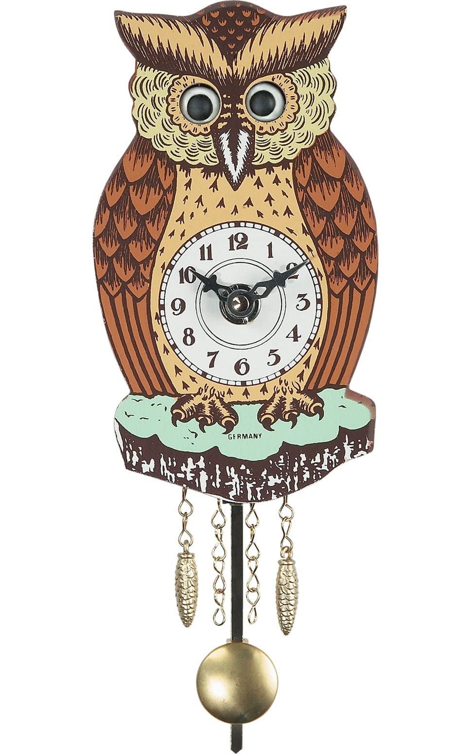 Alexander Taron 201Qp Engstler Battery-Operated Clock-Mini Size-4.5" H X 2.75" W X 1.75" D, Brown