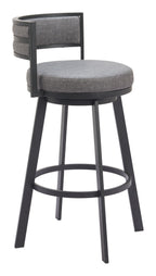 Zuo Gimsby Swivel Barstool Gray