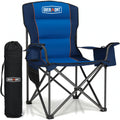 Overmont Oversized Folding Camping Chair - 450lbs Support with Padded Cushion Cooler Pockets - Heavy Duty Collapsible Chairs for