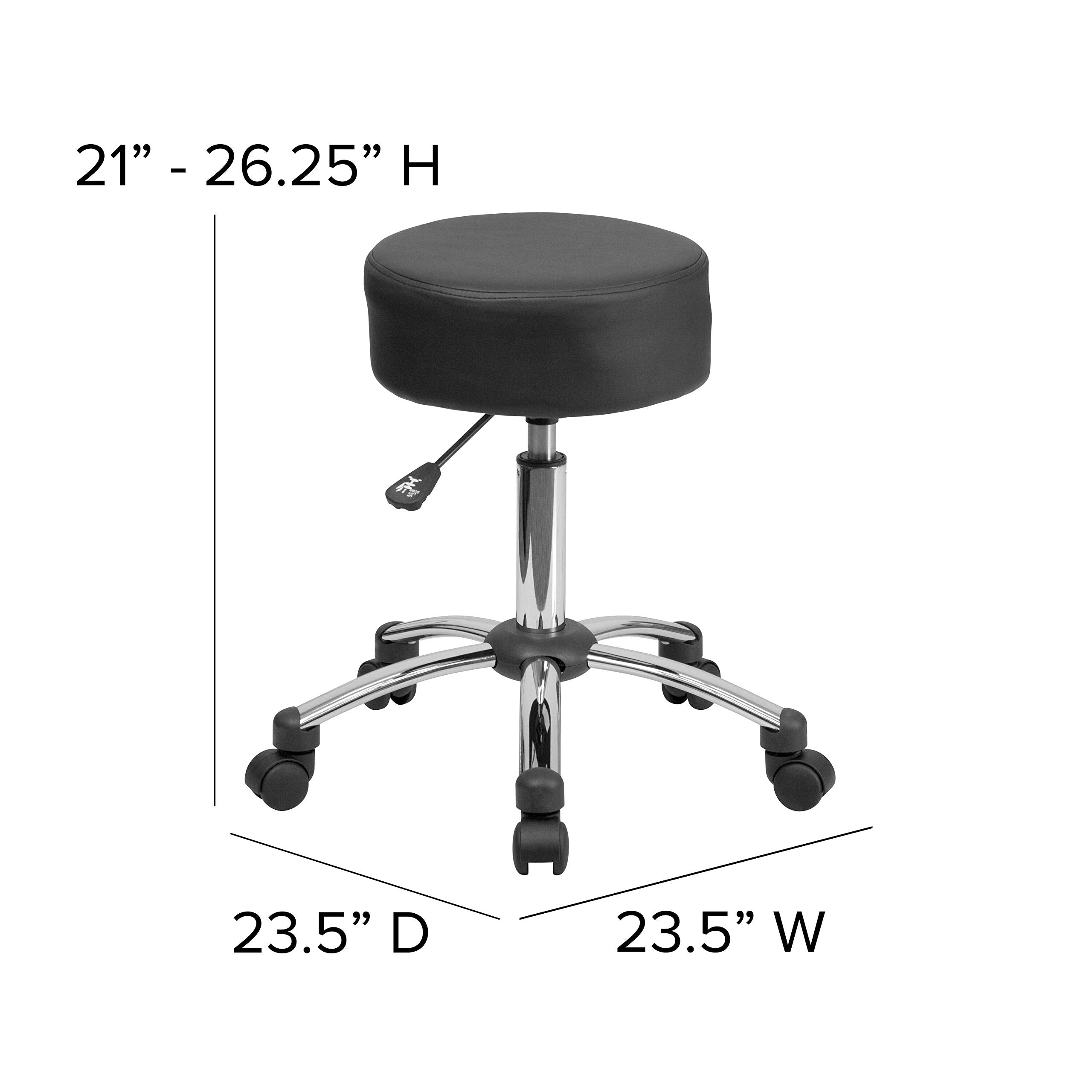 Flash Furniture Rhonda Medical Ergonomic Stool with Chrome Base