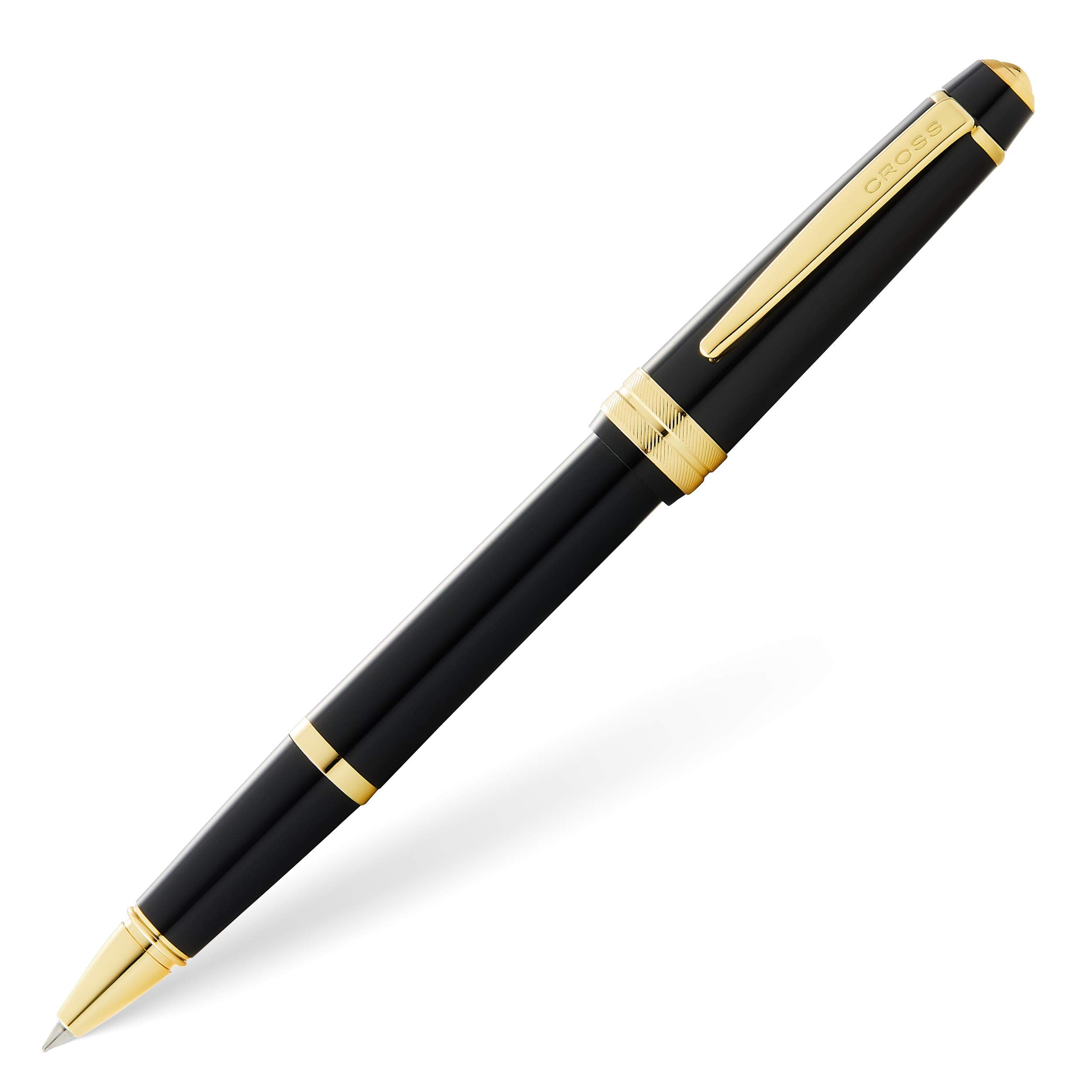 Cross Bailey Light Polished Black Resin And Gold Tone Rollerball Pen
