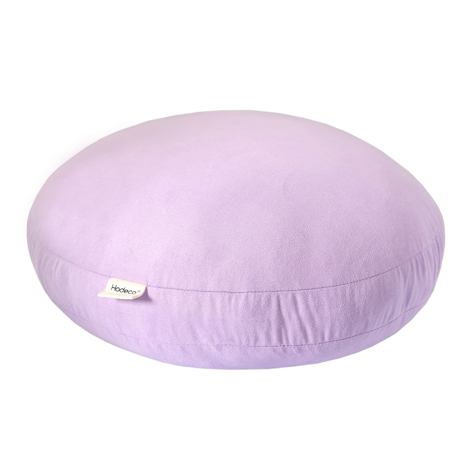 Hodeco Light Purple Round Throw Pillow 16x16 Down-like Polyester Filling Super Soft Elastic Circle Floor Pillow Fluffy Pillow 40