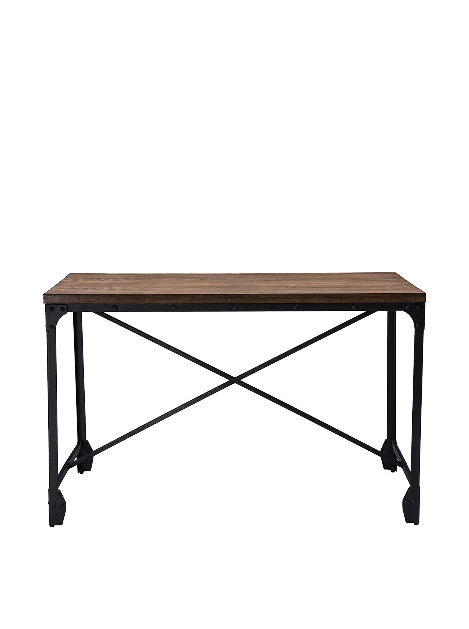 Baxton Studio Wholesale Interiors Greyson Vintage Industrial Home Office Wood Desk, Antique Bronze