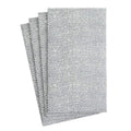 Caspari Jute Paper Linen Guest Towel Napkins in Charcoal - Two Packs of 12
