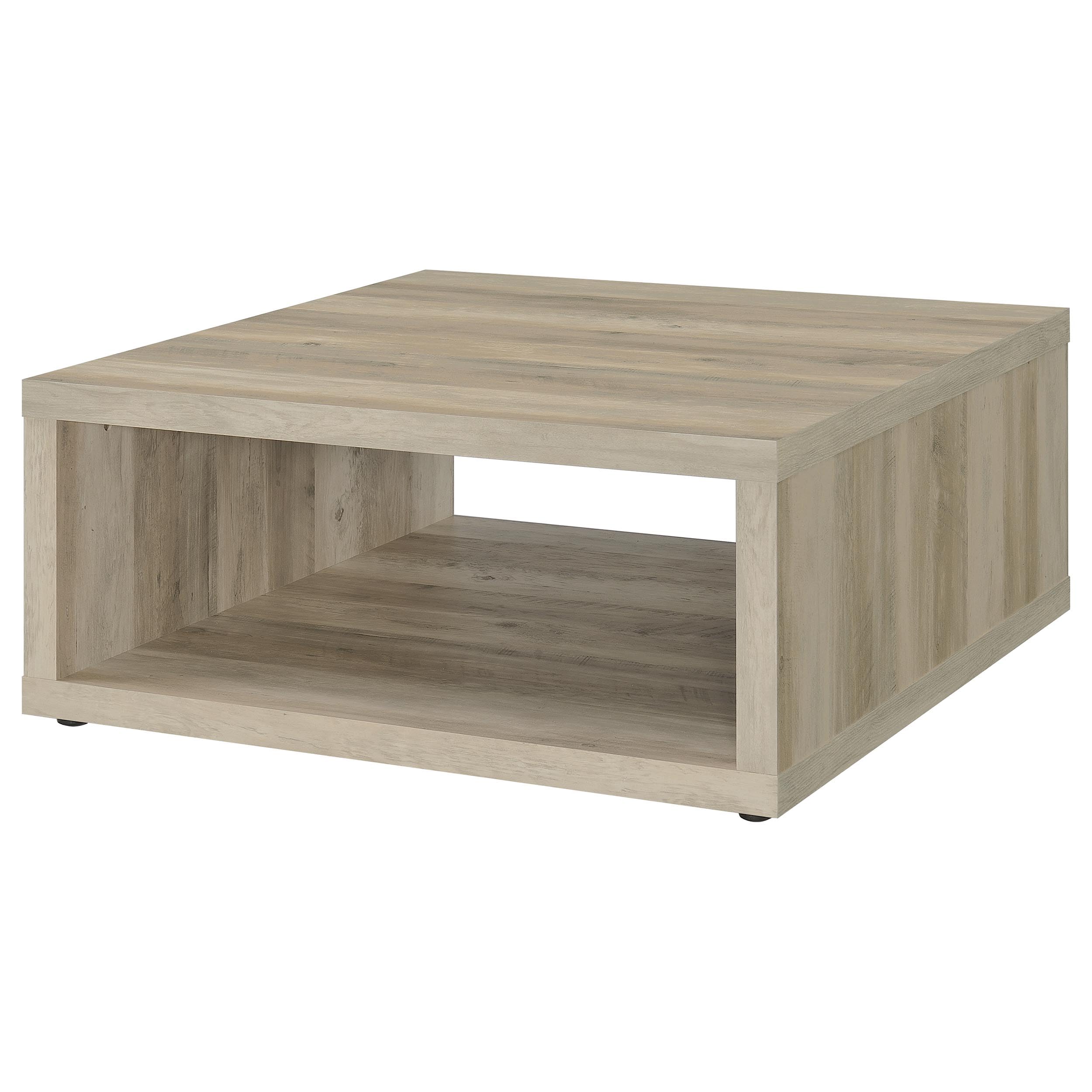 Coaster Home Furnishings Frisco Square Engineered Wood Coffee Table Distressed Pine